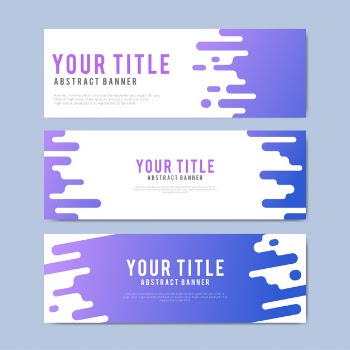 Colorful and abstract banner design templates Free Vector