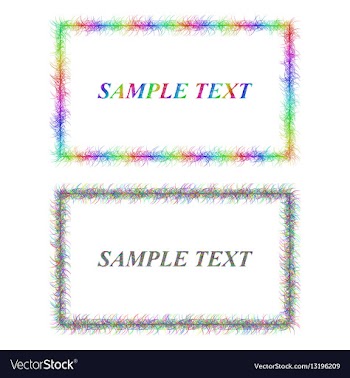 Colorful and black sketch card frame designs vector image