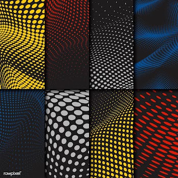 Colorful and black wavy halftone background v.. | Free stock vector - 542646