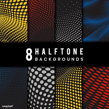 Colorful and black wavy halftone background v.. | Free stock vector - 542662