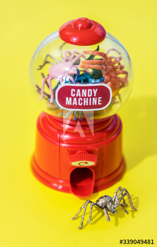 Colorful and bright candy machine