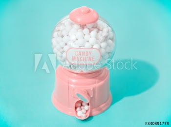 Colorful and bright candy machine