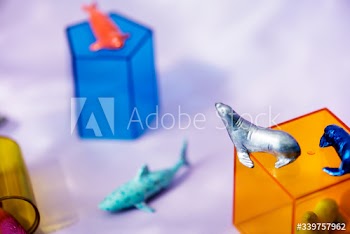 Colorful and bright miniature animal figures