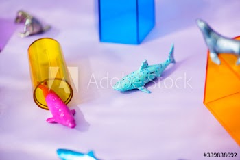 Colorful and bright miniature animal figures
