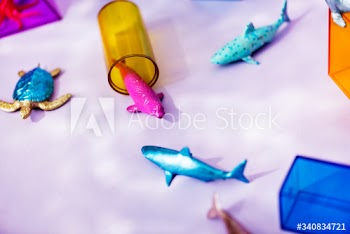 Colorful and bright miniature animal figures
