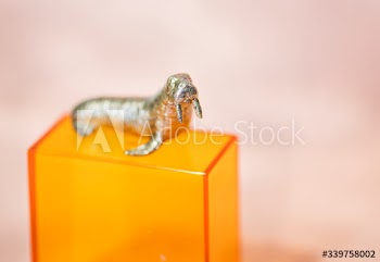 Colorful and bright miniature walrus figures