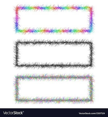 Colorful and monochrome banner frame design set vector image