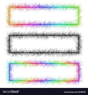 Colorful and monochrome sketch banner frame set vector image