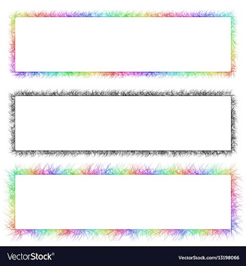Colorful and monochrome sketch banner frame set vector image