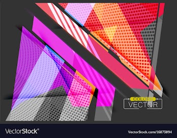 Colorful angle shape scene vector image