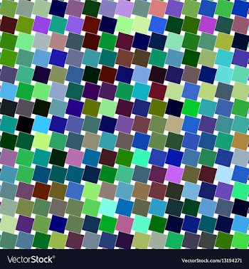 Colorful angular square pattern design background vector image