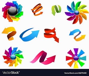 colorful arrows labels