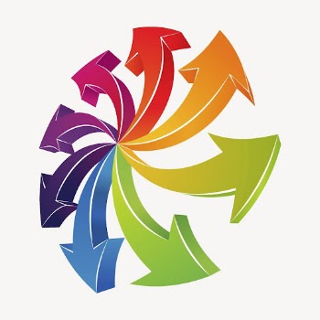Colorful arrows sticker, business illustration | Free Vector - rawpixel