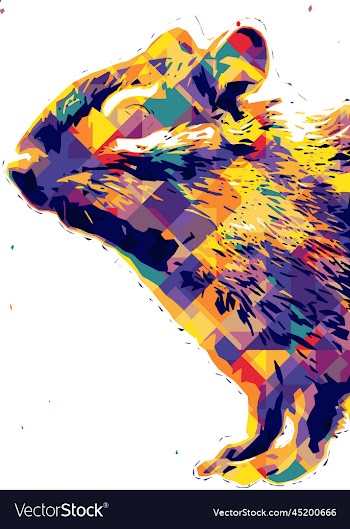 colorful art squirrel poster image