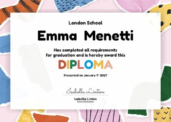 Colorful award certificate template, doodle | Free Vector Template - rawpixel