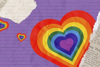 Colorful background, rainbow heart design | Free Vector - rawpixel