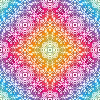 Colorful background with drawings of flowers and leaves Free Vector