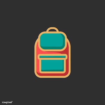 Colorful backpack doodle icon illustration | Free stock vector - 504829