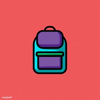 Colorful backpack doodle icon illustration | Free stock vector - 504831