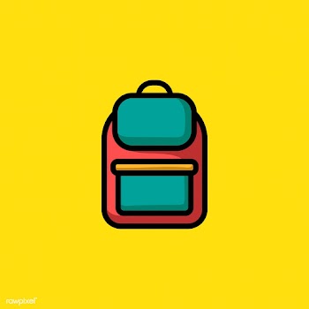 Colorful backpack doodle icon illustration | Free stock vector - 504853