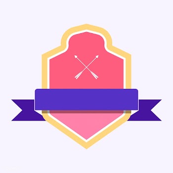 Colorful badge embellished with a banner | Free stock vector - 543069