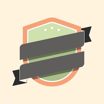 Colorful badge embellished with a banner | Free stock vector - 543071