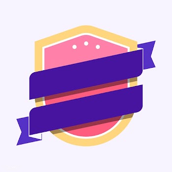 Colorful badge embellished with a banner | Free stock vector - 543077