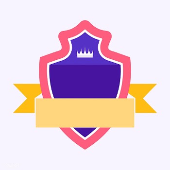 Colorful badge embellished with a banner | Free stock vector - 543099