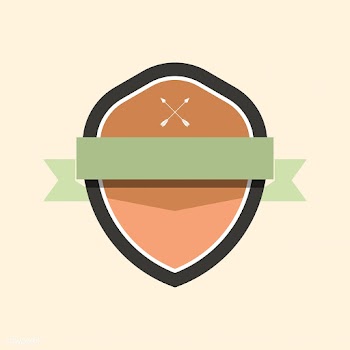 Colorful badge embellished with a banner | Free stock vector - 543110
