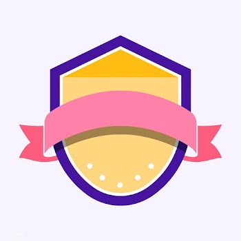 Colorful badge embellished with a banner | Free stock vector - 543124