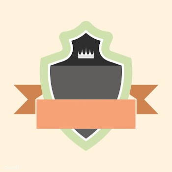 Colorful badge embellished with a banner | Free stock vector - 543130
