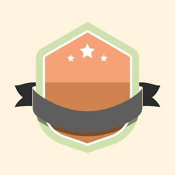 Colorful badge embellished with a banner | Free stock vector - 543157