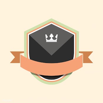 Colorful badge embellished with a banner | Free stock vector - 543162
