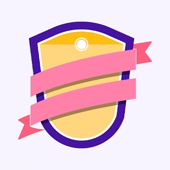 Colorful badge embellished with a banner | Free stock vector - 543183
