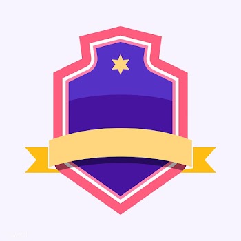 Colorful badge embellished with a banner | Free stock vector - 543205