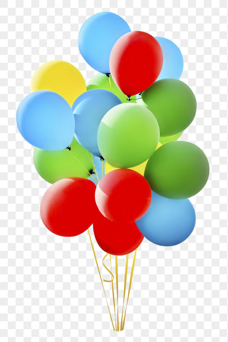 Colorful balloons png sticker, transparent | Free PNG - rawpixel
