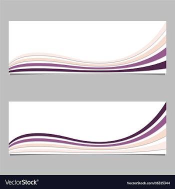 Colorful banner background from wave stripes vector image