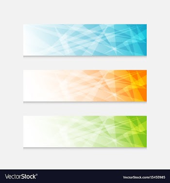 Colorful banner set vector image