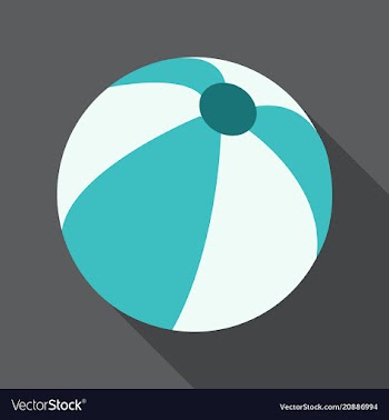 Colorful beach ball vector image