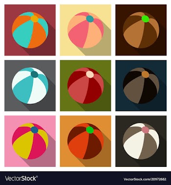 Colorful beach ball vector image