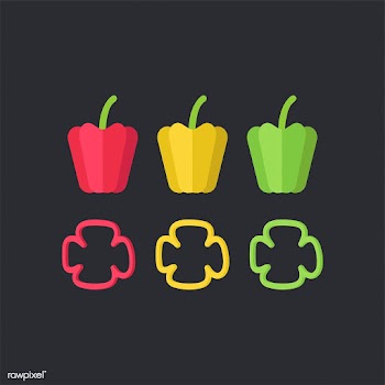 Colorful bell peppers food vector | Free stock vector - 487666