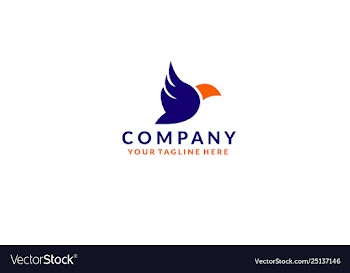 Colorful bird abstract logo design vector image