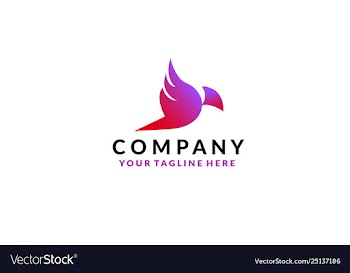 Colorful bird abstract logo design vector image