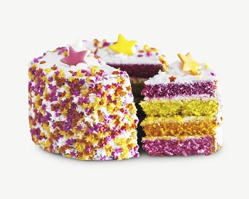 Colorful birthday cake collage element, | Free PSD - rawpixel