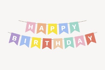 Colorful birthday decoration element vector | Free Vector - rawpixel