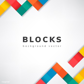 Colorful blocks on blank white background vec.. | Free stock vector - 544286