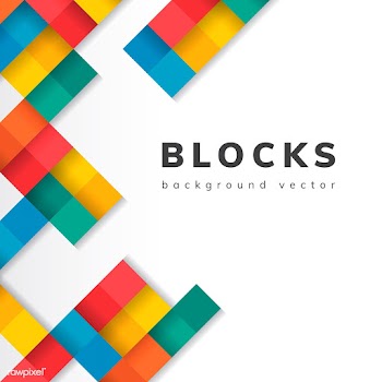 Colorful blocks on blank white background vec.. | Free stock vector - 544302