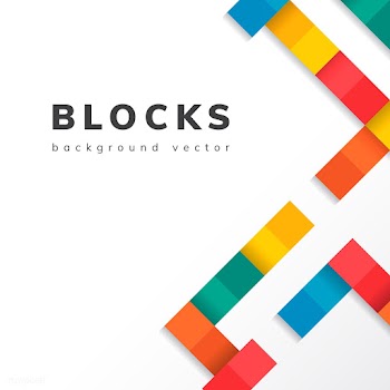 Colorful blocks on blank white background vec.. | Free stock vector - 544313