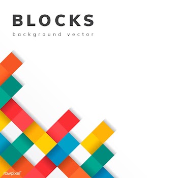 Colorful blocks on blank white background vec.. | Free stock vector - 544314