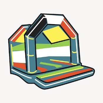 Colorful bouncy castle clipart, playground | Free Photo - rawpixel